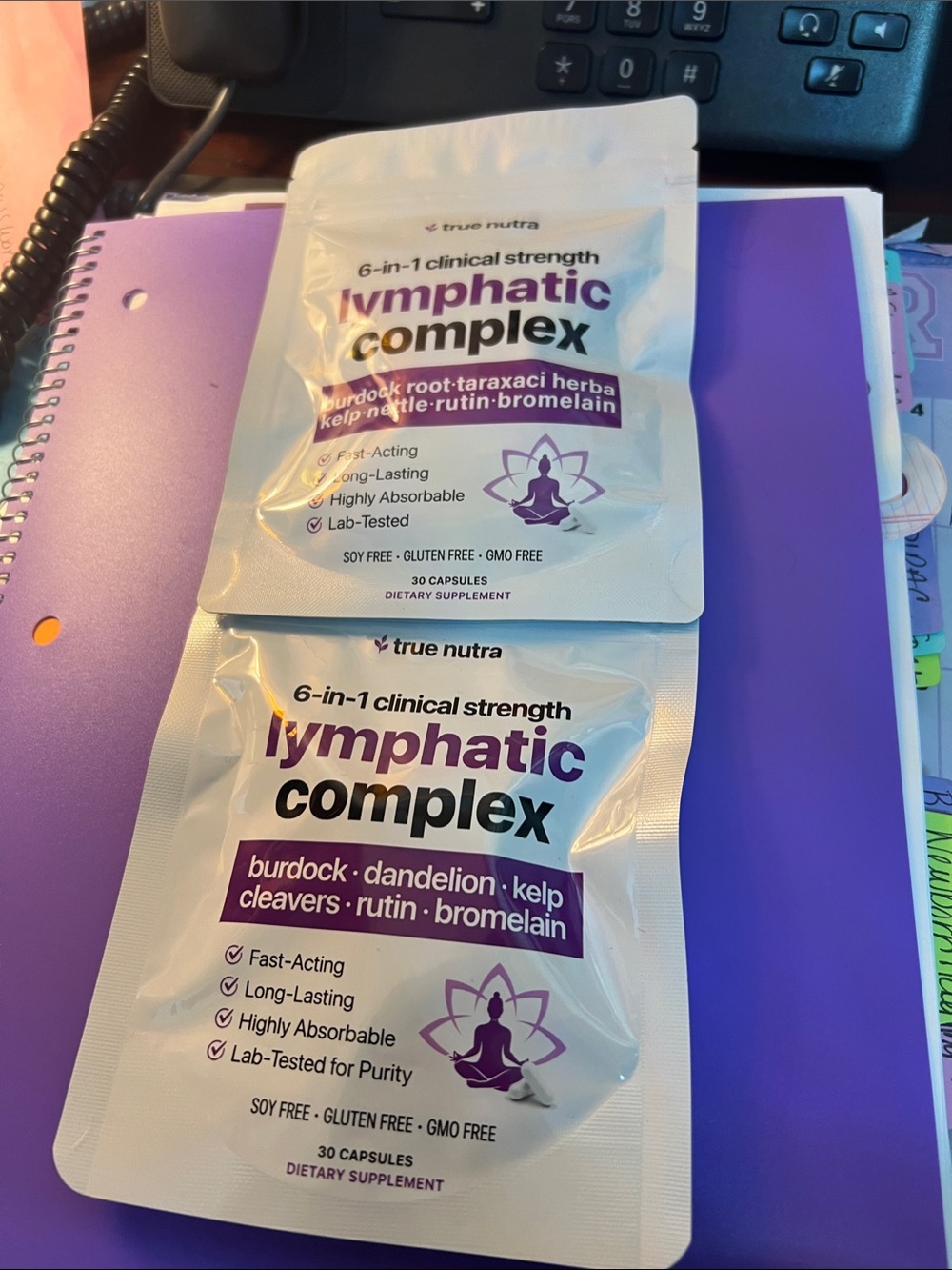 True Nutra Lymphatic Complex Supplement – Purple Packaging